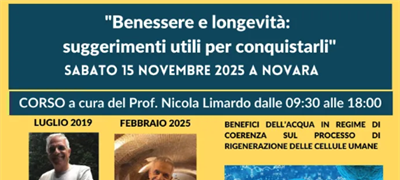CORSO - Benessere e longevità: suggerimenti utili per conquistarli.