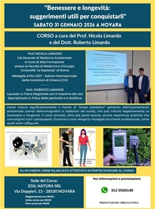 CORSO - Benessere e longevità: suggerimenti utili per conquistarli.