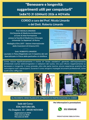 CORSO - Benessere e longevità: suggerimenti utili per conquistarli.