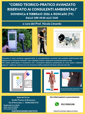 (Treviso) CORSO TEORICO-PRATICO AVANZATO PER CONSULENTI AMBIENTALI