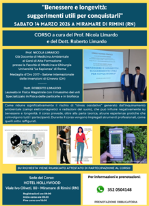 (Rimini) CORSO - Benessere e longevità: suggerimenti utili per conquistarli.