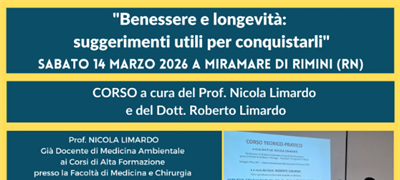 (Rimini) CORSO - Benessere e longevità: suggerimenti utili per conquistarli.