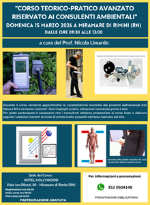 (Rimini) CORSO TEORICO-PRATICO AVANZATO PER CONSULENTI AMBIENTALI