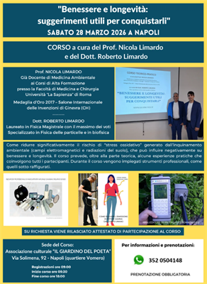 (Napoli) CORSO - Benessere e longevità: suggerimenti utili per conquistarli.