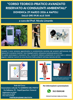 (Napoli) CORSO TEORICO-PRATICO AVANZATO PER CONSULENTI AMBIENTALI