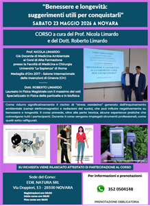 (Novara) CORSO - Benessere e longevità: suggerimenti utili per conquistarli.