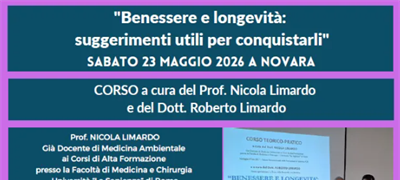 (Novara) CORSO - Benessere e longevità: suggerimenti utili per conquistarli.