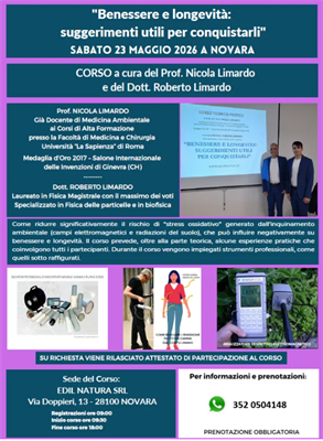 (Novara) CORSO - Benessere e longevità: suggerimenti utili per conquistarli.